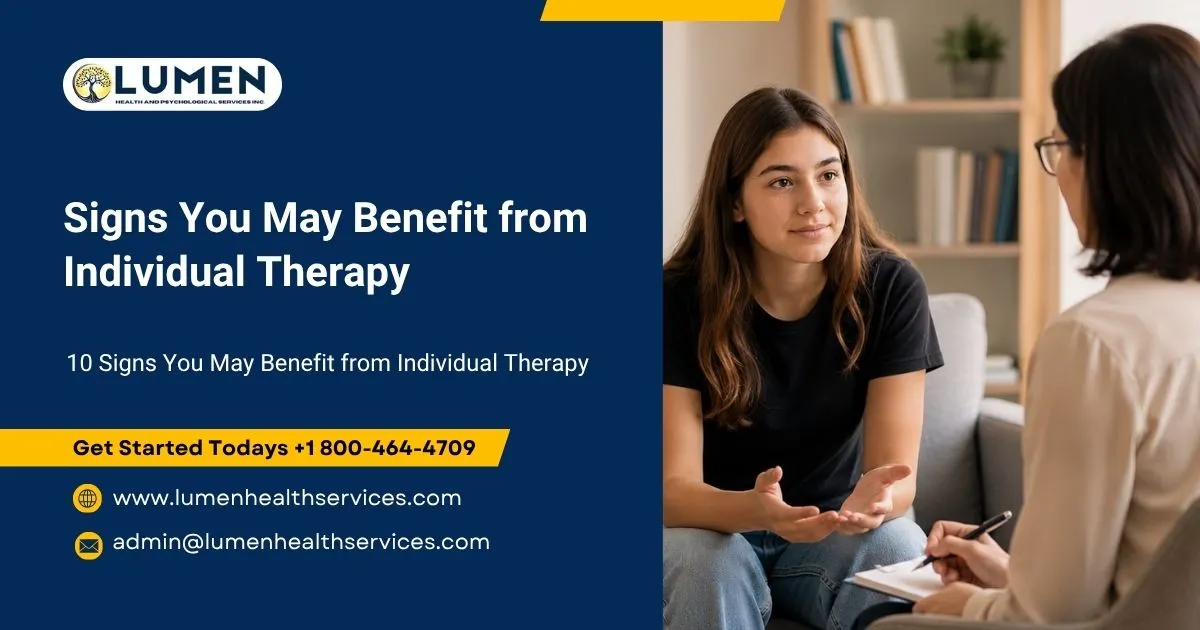 signs you may benefit from individual therapy